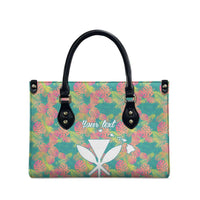 Seamless Hawaiian Quilt Pattern Leather Bag Hawaii Culture Palm Leaf Tropical - Polynesian Pride