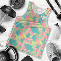 Seamless Hawaiian Quilt Pattern Men Tank Top Hawaii Culture Palm Leaf Tropical - Polynesian Pride
