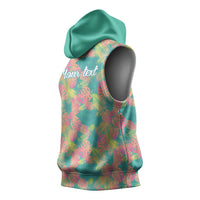 Personalised Seamless Hawaiian Quilt Pattern Sleeveless Hoodie Hawaii Culture Palm Leaf Tropical LT9 - Polynesian Pride