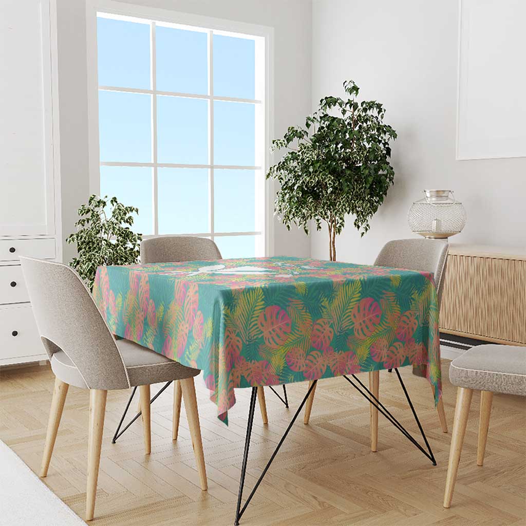 Seamless Hawaiian Quilt Pattern Tablecloth Hawaii Culture Palm Leaf Tropical - Polynesian Pride