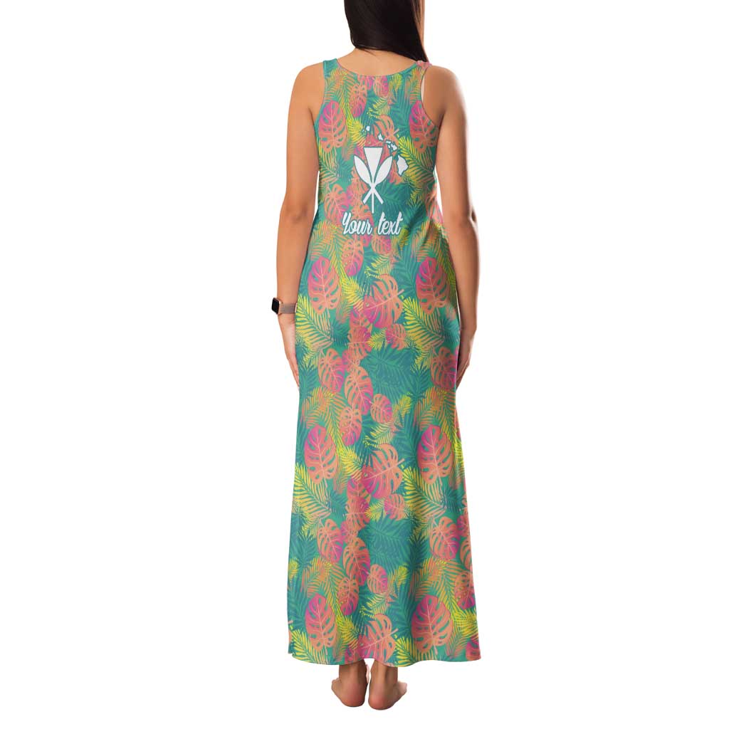 Personalised Seamless Hawaiian Quilt Pattern Tank Maxi Dress Hawaii Culture Palm Leaf Tropical LT9 - Polynesian Pride
