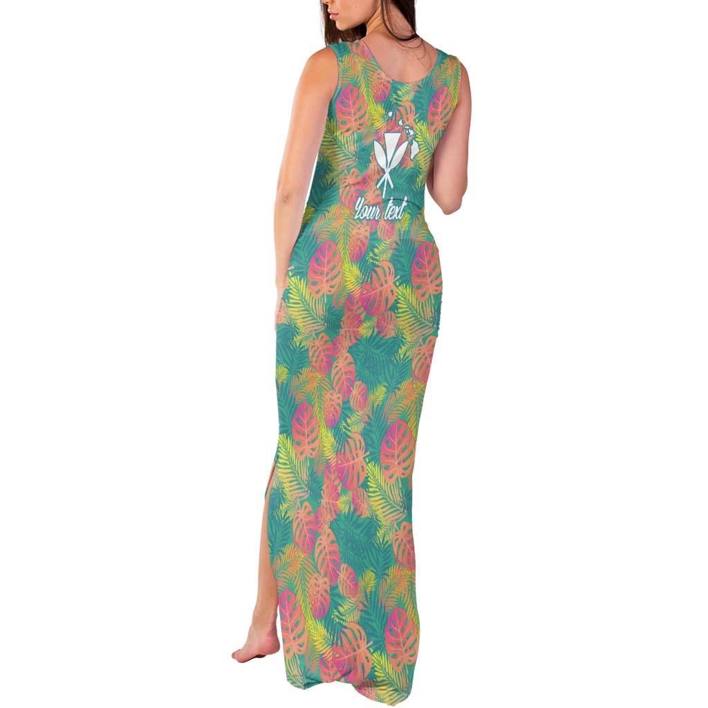 Personalised Seamless Hawaiian Quilt Pattern Tank Maxi Dress Hawaii Culture Palm Leaf Tropical LT9 - Polynesian Pride