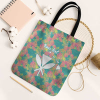 Seamless Hawaiian Quilt Pattern Tote Bag Hawaii Culture Palm Leaf Tropical - Polynesian Pride