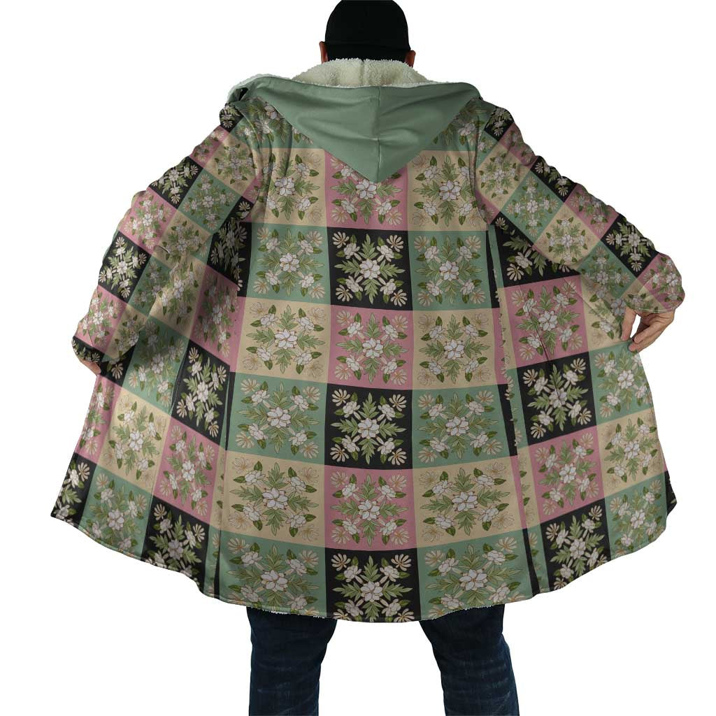 Seamless Pattern Maile and Pikake Lei Cloak Squares Maile Leaf - Polynesian Pride