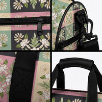 Seamless Pattern Maile and Pikake Lei Duffle Bag Squares Maile Leaf LT9 - Polynesian Pride
