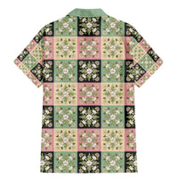 Seamless Pattern Maile and Pikake Lei Family Matching Mermaid Dress and Hawaiian Shirt Squares Maile Leaf LT9 - Polynesian Pride