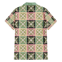 Seamless Pattern Maile and Pikake Lei Family Matching Tank Maxi Dress and Hawaiian Shirt Squares Maile Leaf - Polynesian Pride