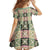 Seamless Pattern Maile and Pikake Lei Kid Short Sleeve Dress Squares Maile Leaf - Polynesian Pride