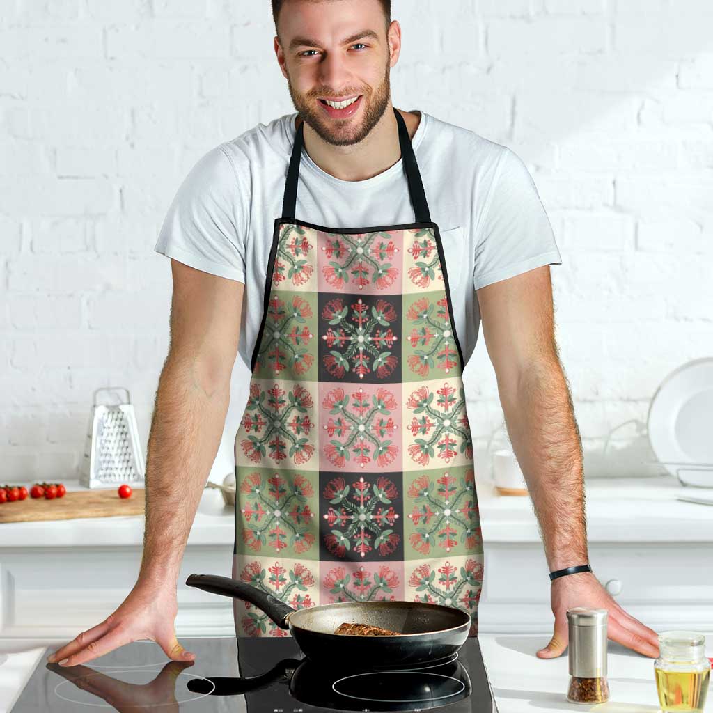 Seamless Pattern Pikake Lei Apron Floral Squares Pikake - Polynesian Pride