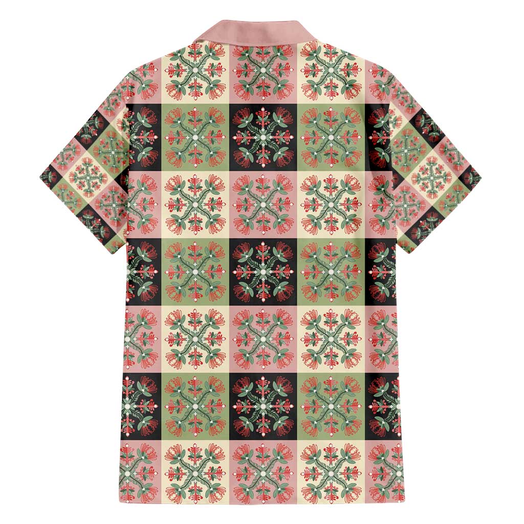 Seamless Pattern Pikake Lei Family Matching Off Shoulder Maxi Dress and Hawaiian Shirt Floral Squares Pikake - Polynesian Pride