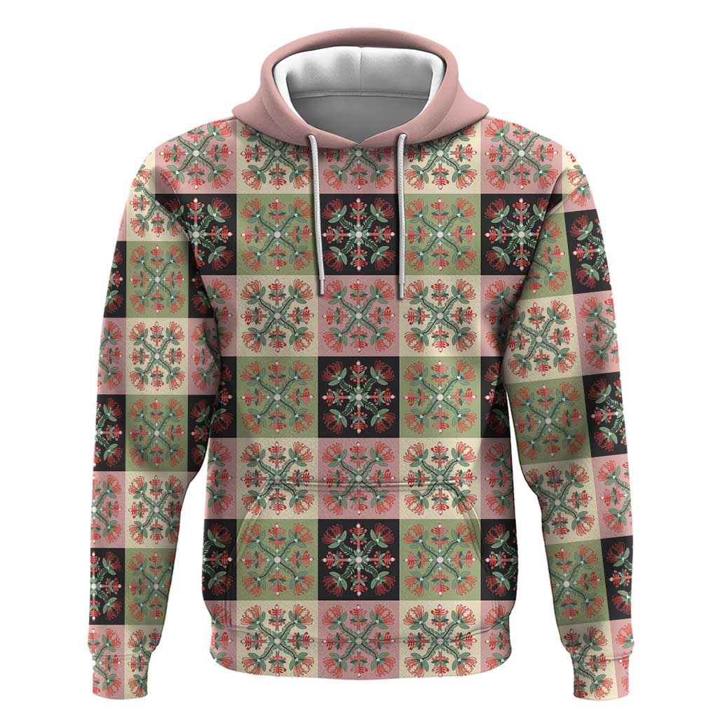 Seamless Pattern Pikake Lei Hoodie Floral Squares Pikake - Polynesian Pride