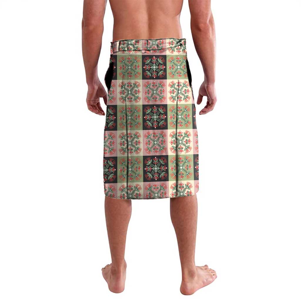 Seamless Pattern Pikake Lei Lavalava Floral Squares Pikake - Polynesian Pride