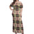 Seamless Pattern Pikake Lei Off Shoulder Maxi Dress Floral Squares Pikake - Polynesian Pride