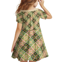 Seamless Pattern Puakenikeni and Kalo Family Matching Mermaid Dress and Hawaiian Shirt LT9 - Polynesian Pride