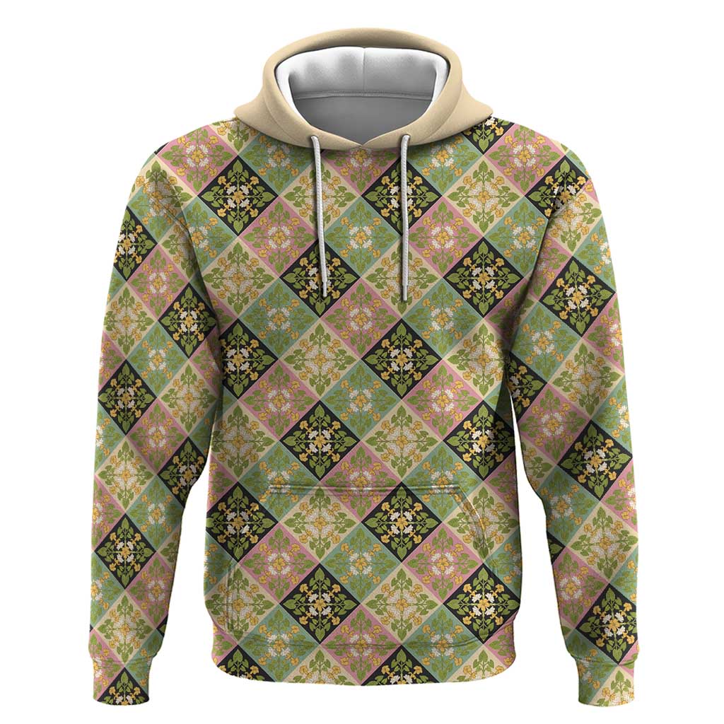 Seamless Pattern Puakenikeni and Kalo Hoodie - Polynesian Pride