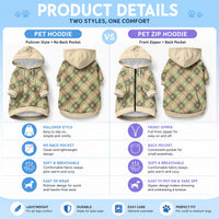 Seamless Pattern Puakenikeni and Kalo Pet Hoodie LT9 - Polynesian Pride