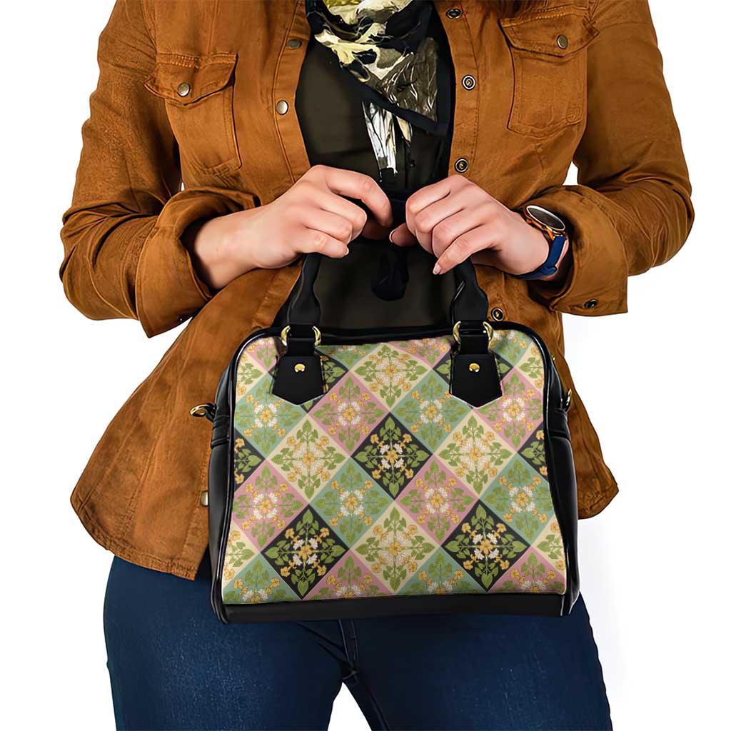 Seamless Pattern Puakenikeni and Kalo Shoulder Handbag - Polynesian Pride