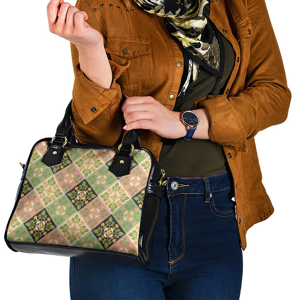 Seamless Pattern Puakenikeni and Kalo Shoulder Handbag - Polynesian Pride
