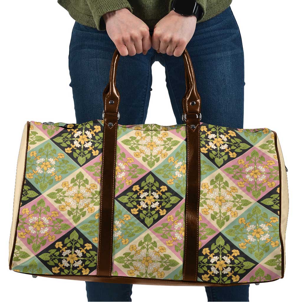 Seamless Pattern Puakenikeni and Kalo Travel Bag - Polynesian Pride