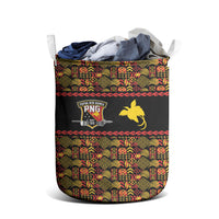 Papua New Guinea Kumuls Laundry Basket Bird of Paradise Black Version LT9 - Polynesian Pride