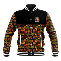 Papua New Guinea Kumuls Baseball Jacket Bird of Paradise Black Version LT9 Unisex Black - Polynesian Pride