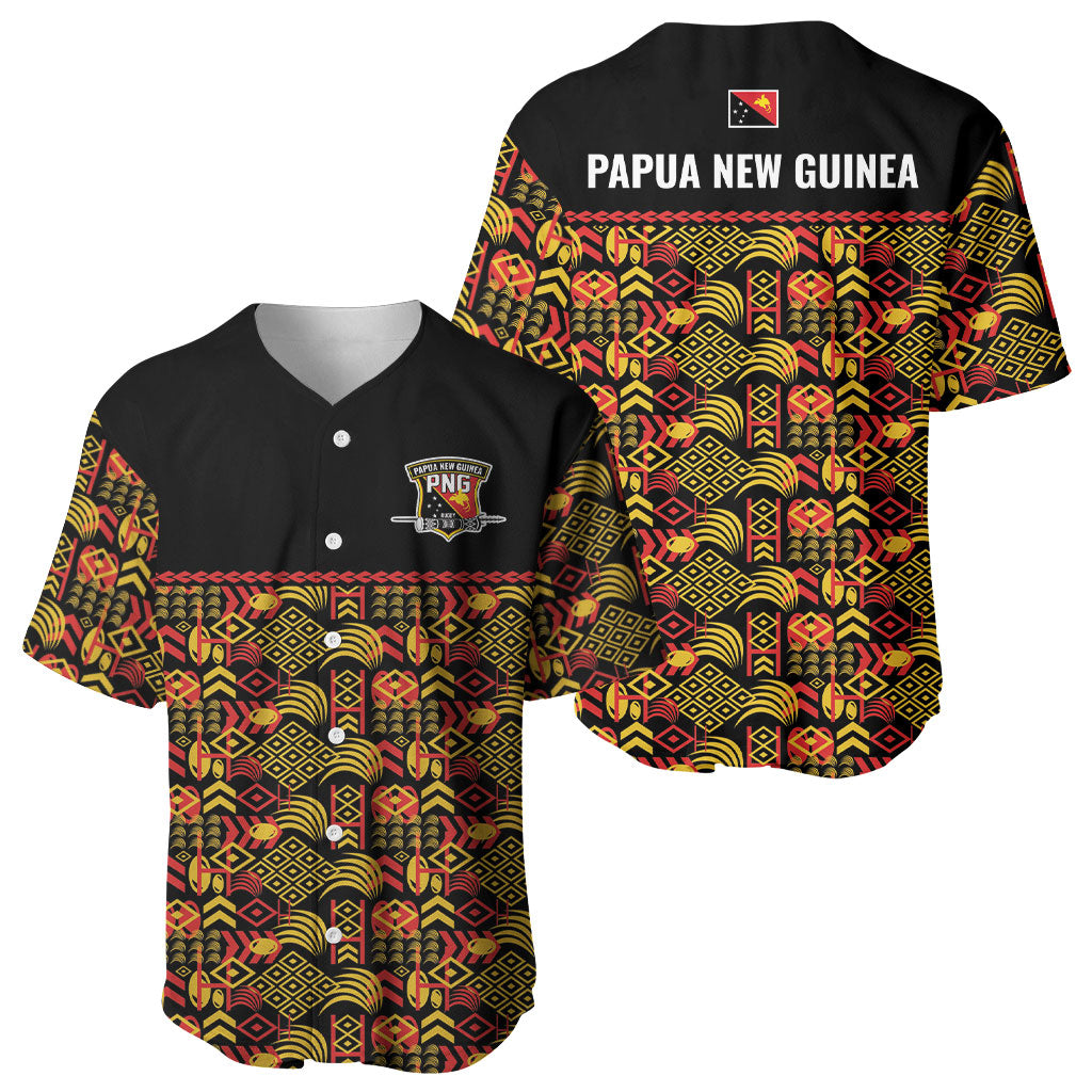 Papua New Guinea Kumuls Baseball Jersey Bird of Paradise Black Version LT9 - Polynesian Pride
