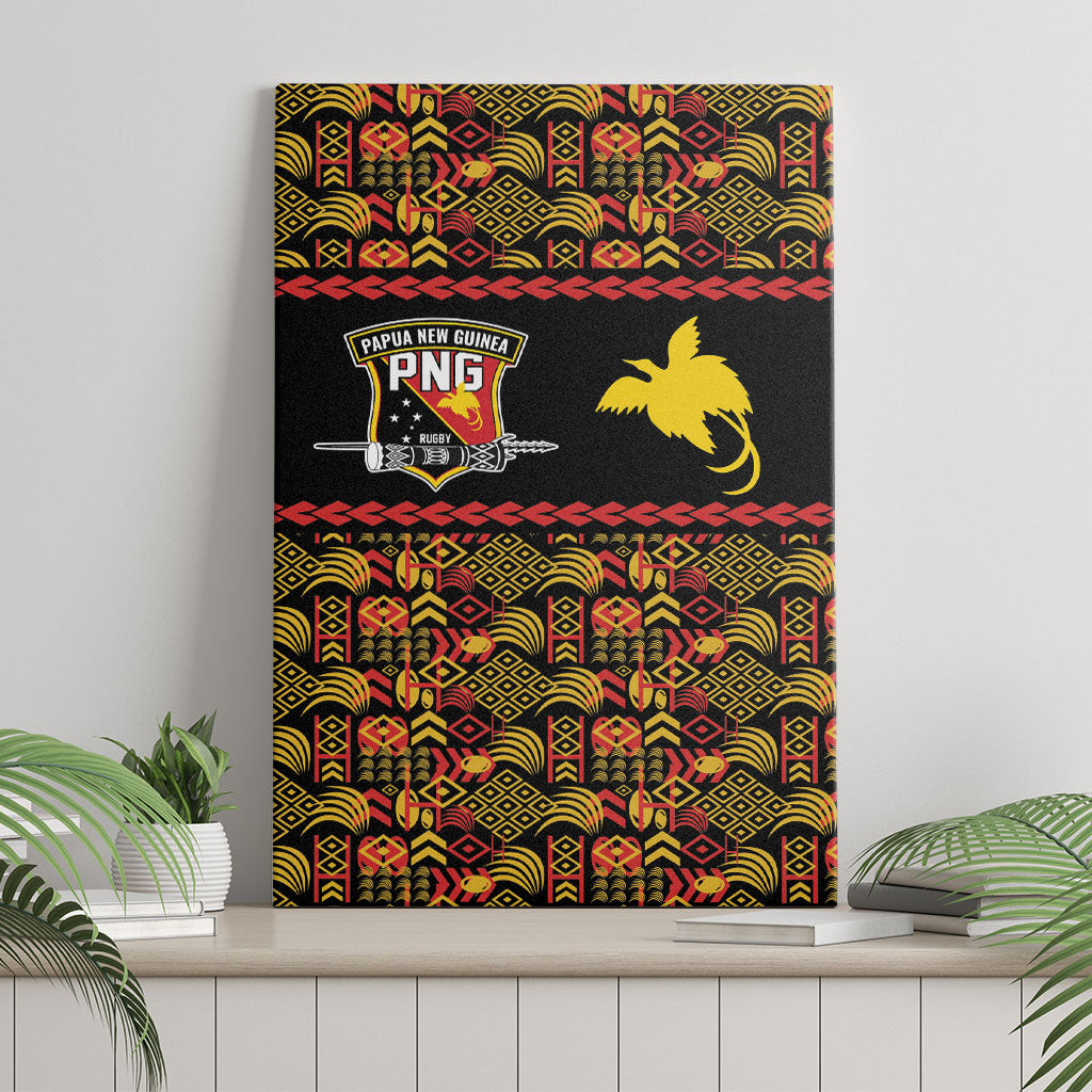 Papua New Guinea Kumuls Canvas Wall Art Bird of Paradise Black Version LT9 - Polynesian Pride