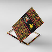 Papua New Guinea Kumuls Canvas Wall Art Bird of Paradise Black Version LT9 With Frame Black - Polynesian Pride