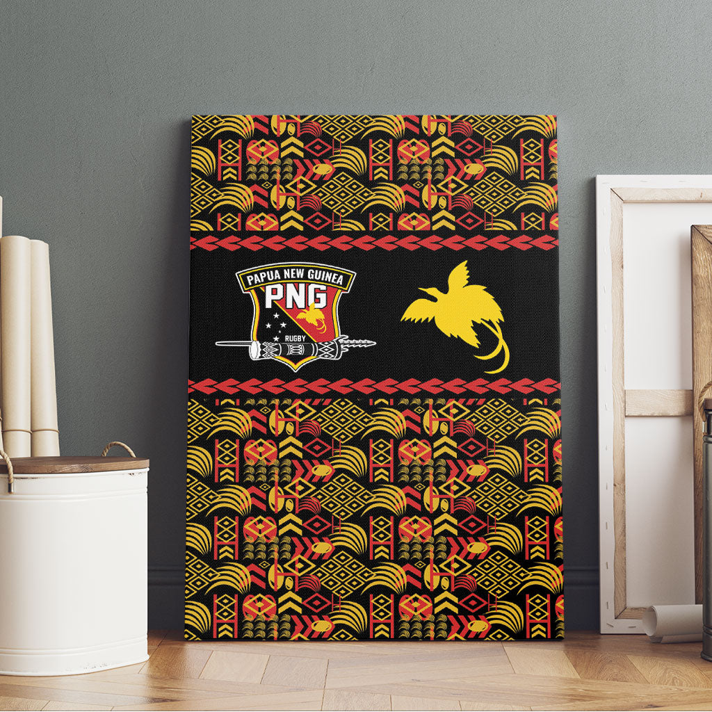 Papua New Guinea Kumuls Canvas Wall Art Bird of Paradise Black Version LT9 - Polynesian Pride