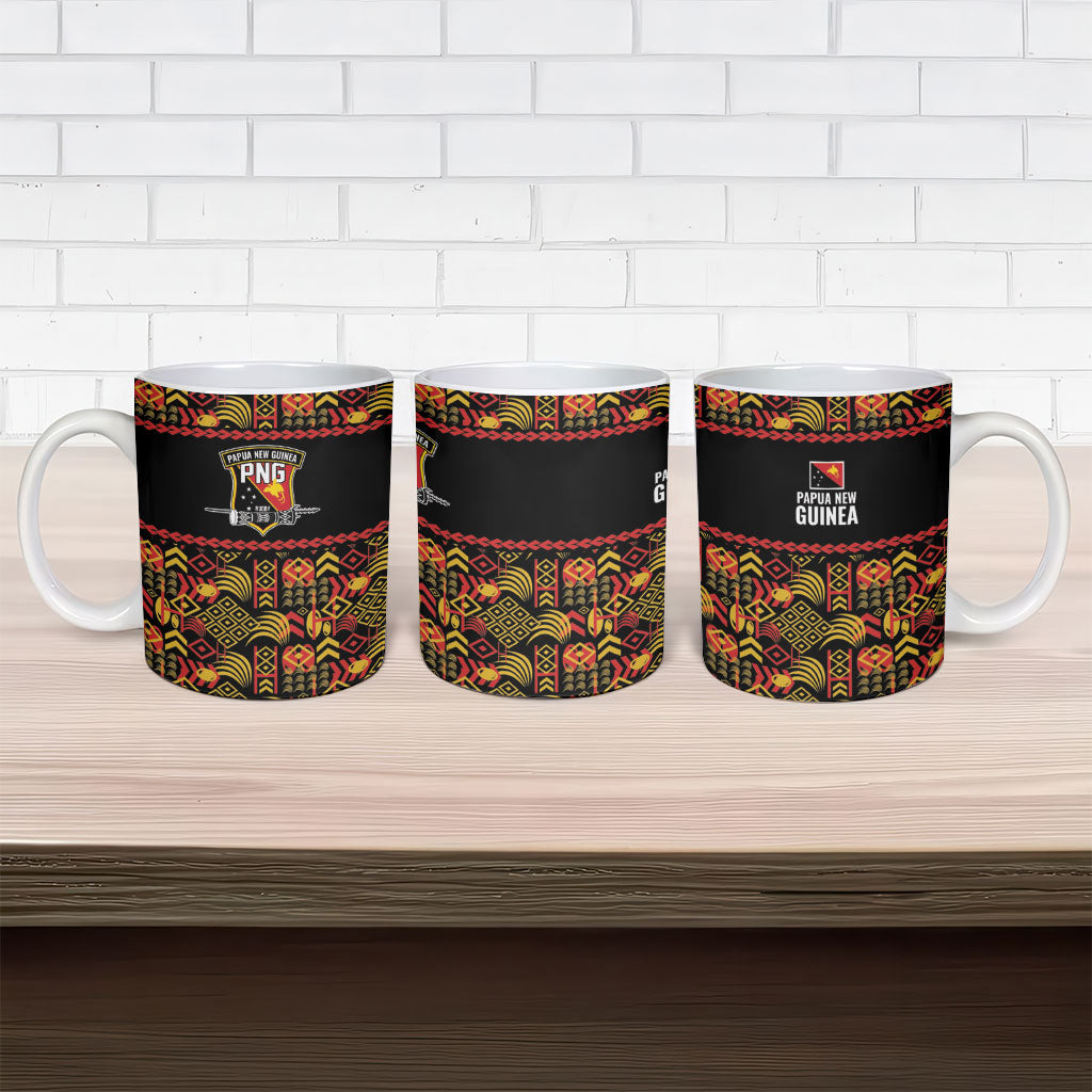 Papua New Guinea Kumuls Ceramic Mug Bird of Paradise Black Version LT9 - Polynesian Pride