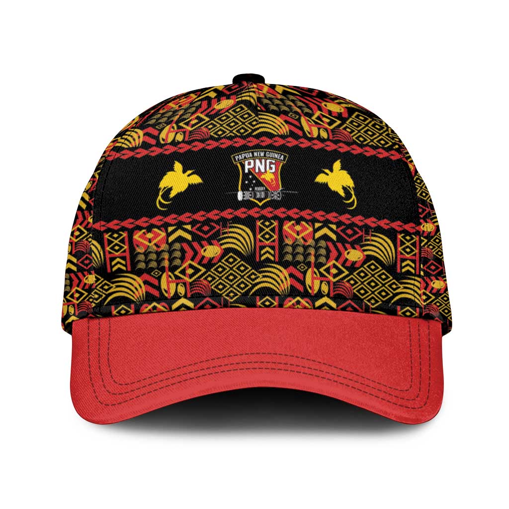 Papua New Guinea Kumuls Classic Cap Bird of Paradise Black Version LT9 Universal Fit Black - Polynesian Pride