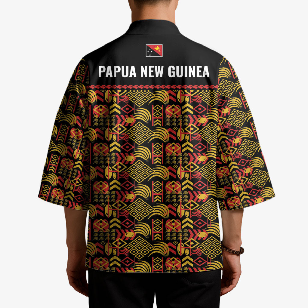 Papua New Guinea Kumuls Kimono Bird of Paradise Black Version LT9 - Polynesian Pride
