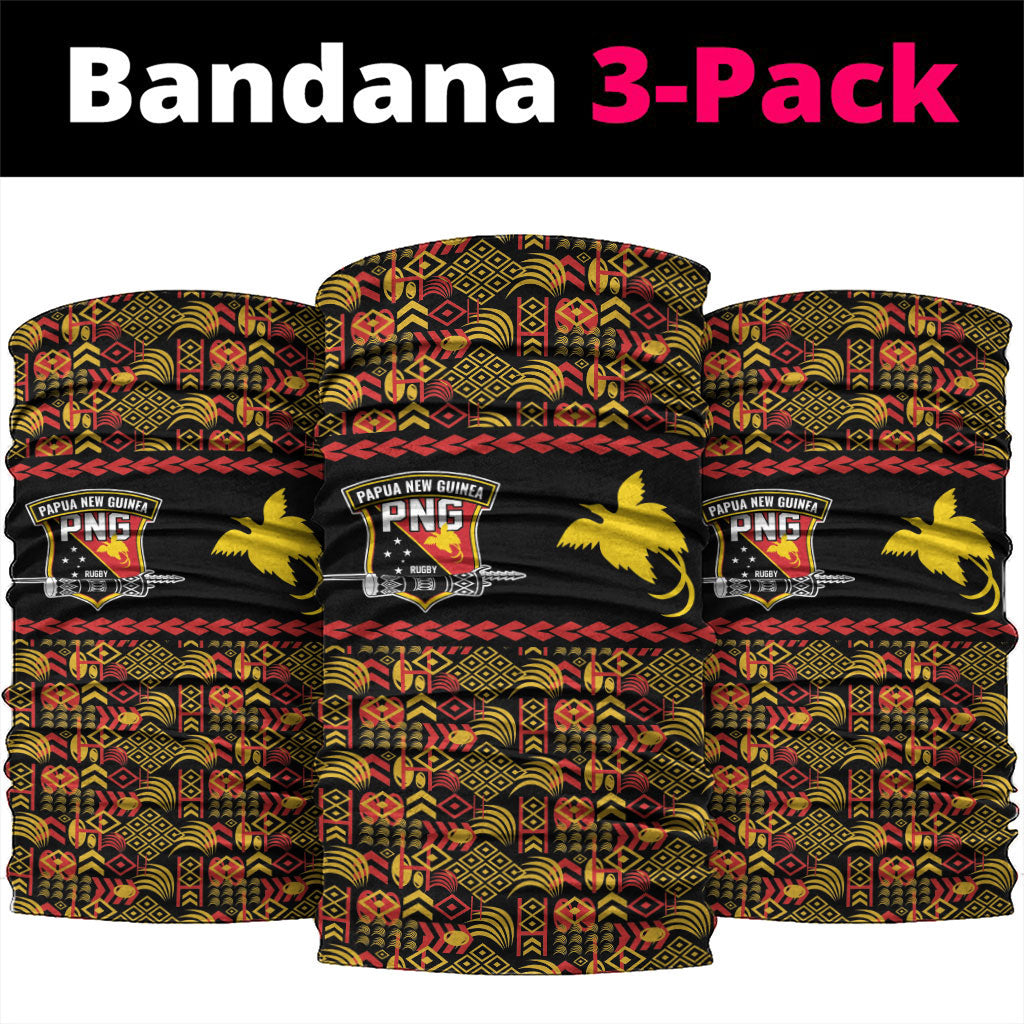Papua New Guinea Kumuls Neck Gaiter Bird of Paradise Black Version LT9 package One Size: 25*50cm Black - Polynesian Pride