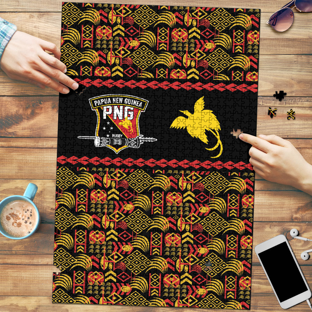 Papua New Guinea Kumuls Puzzle Bird of Paradise Black Version LT9 Black - Polynesian Pride