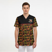 Papua New Guinea Kumuls Scrub Top Bird of Paradise Black Version LT9 - Polynesian Pride