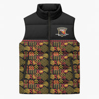 Papua New Guinea Kumuls Sleeveless Puffer Jacket Bird of Paradise Black Version LT9 Unisex Black - Polynesian Pride
