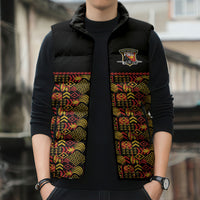 Papua New Guinea Kumuls Sleeveless Puffer Jacket Bird of Paradise Black Version LT9 - Polynesian Pride