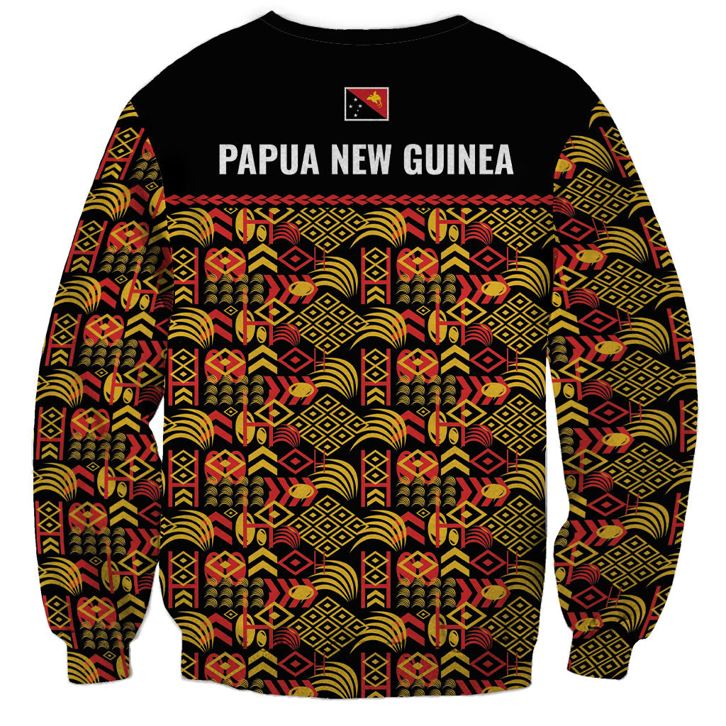 Papua New Guinea Kumuls Sweatshirt Bird of Paradise Black Version LT9 - Polynesian Pride