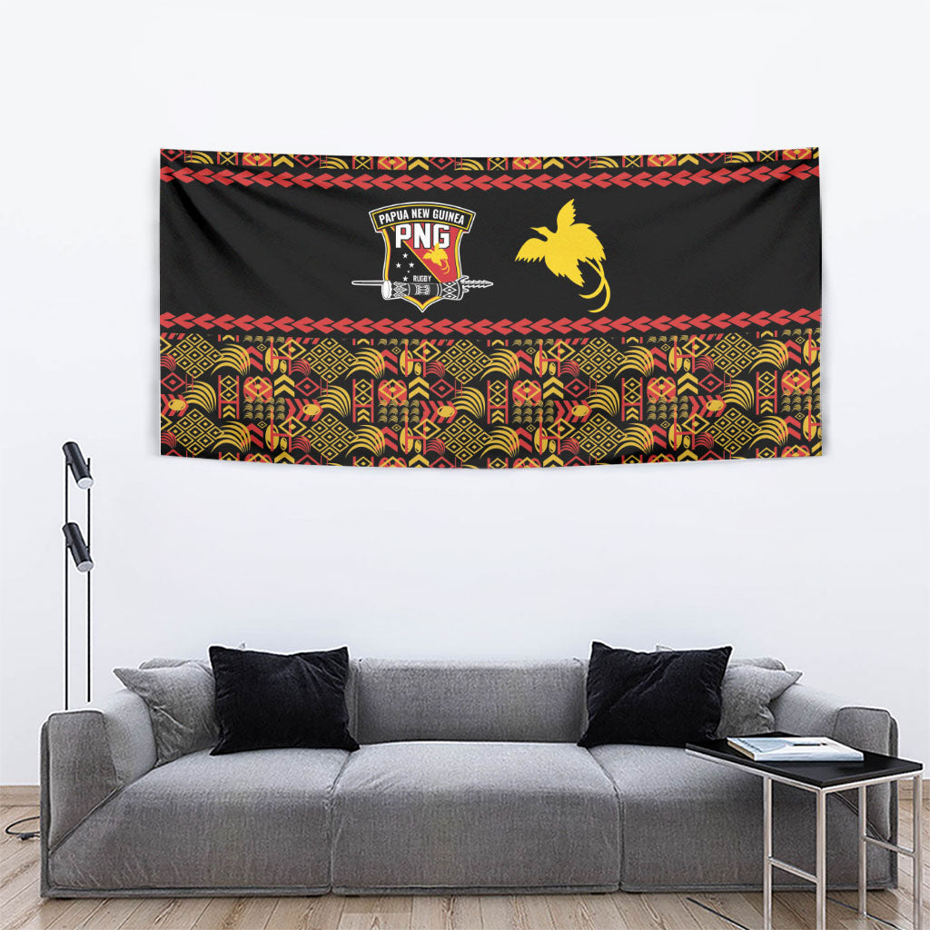 Papua New Guinea Kumuls Tapestry Bird of Paradise Black Version LT9 - Polynesian Pride