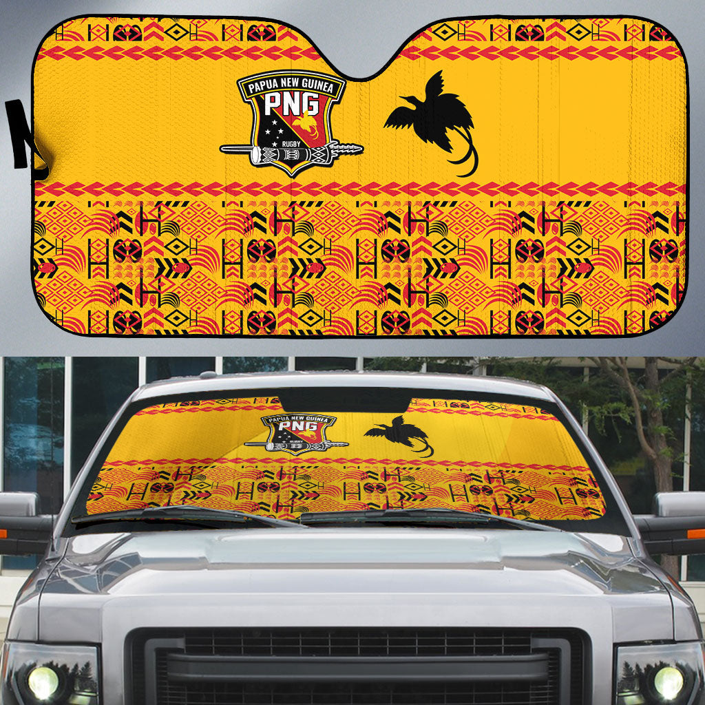 Papua New Guinea Kumuls Auto Sun Shade Bird of Paradise Gold Version LT9 Gold - Polynesian Pride