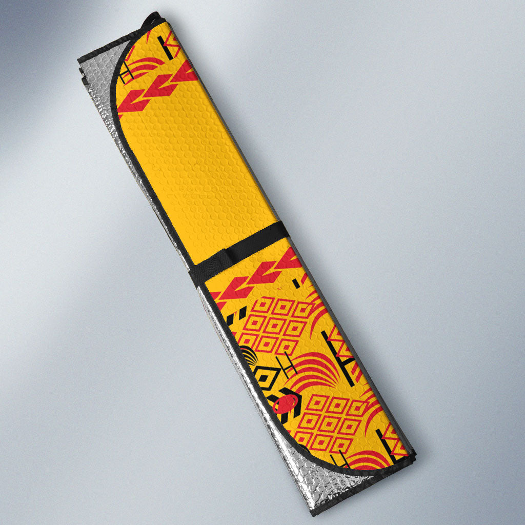 Papua New Guinea Kumuls Auto Sun Shade Bird of Paradise Gold Version LT9 - Polynesian Pride