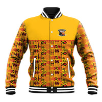 Papua New Guinea Kumuls Baseball Jacket Bird of Paradise Gold Version LT9 Unisex Gold - Polynesian Pride