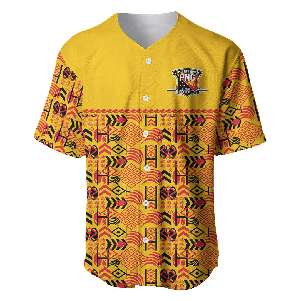 Papua New Guinea Kumuls Baseball Jersey Bird of Paradise Gold Version LT9 Gold - Polynesian Pride