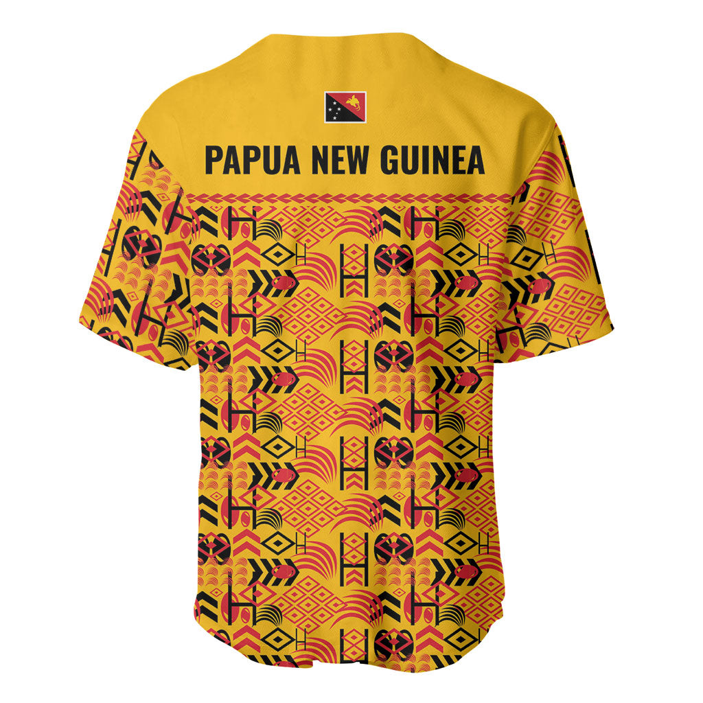 Papua New Guinea Kumuls Baseball Jersey Bird of Paradise Gold Version LT9 - Polynesian Pride