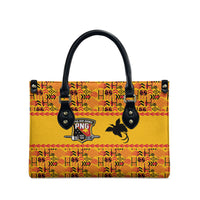 Papua New Guinea Kumuls Leather Bag Bird of Paradise Gold Version LT9 - Polynesian Pride