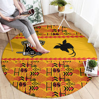 Papua New Guinea Kumuls Round Carpet Bird of Paradise Gold Version LT9 - Polynesian Pride
