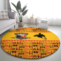 Papua New Guinea Kumuls Round Carpet Bird of Paradise Gold Version LT9 - Polynesian Pride