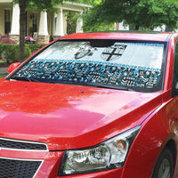 Fiji Bati Auto Sun Shade Bati Island Warrior Geometry LT9 - Polynesian Pride