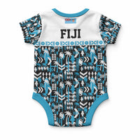 Fiji Bati Baby Onesie Bati Island Warrior Geometry LT9 - Polynesian Pride