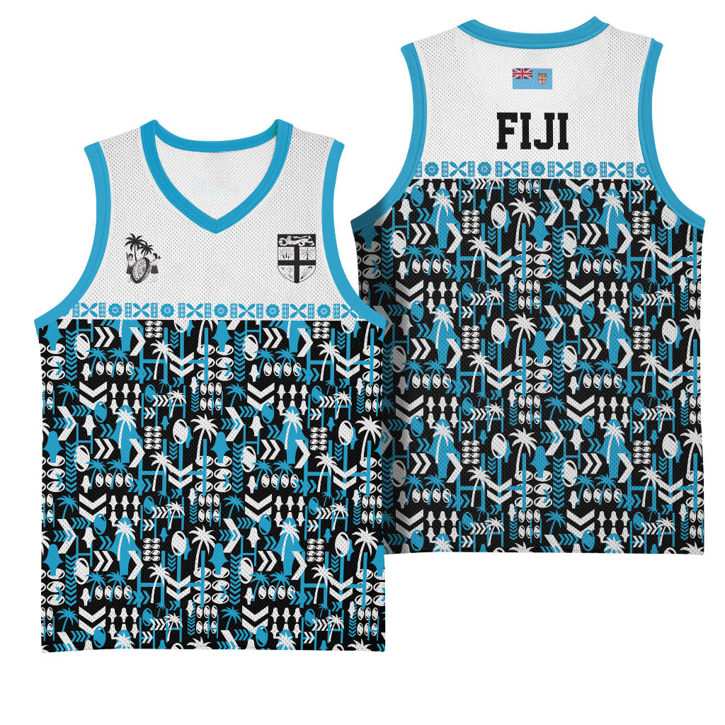 Fiji Bati Basketball Jersey Bati Island Warrior Geometry LT9 - Polynesian Pride